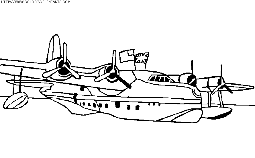 coloriage transport avion