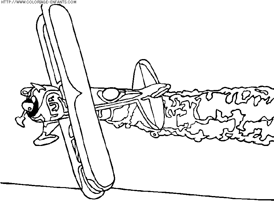 coloriage transport avion