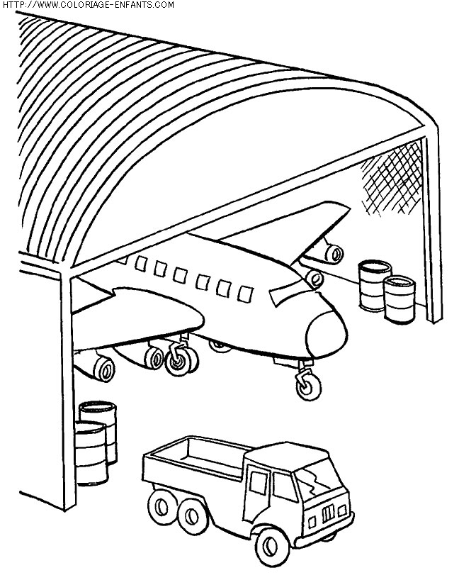 coloriage transport avion