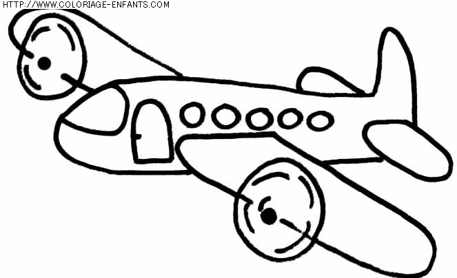 coloriage transport avion