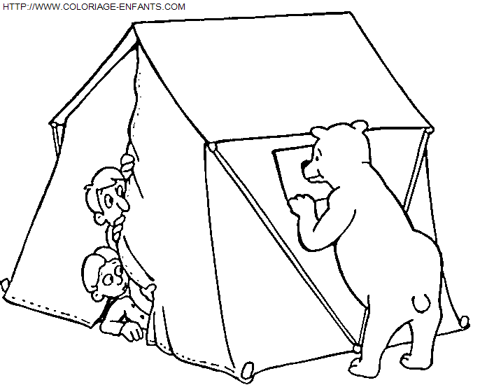 coloriage Transport Camping