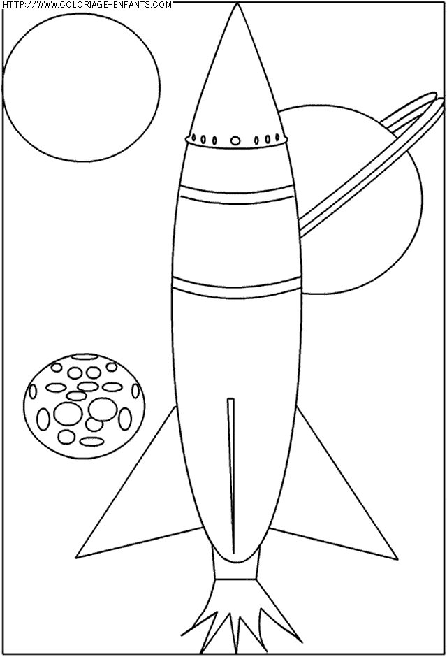 coloriage transport fusees