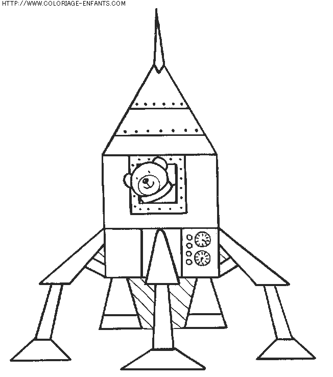 coloriage transport fusees