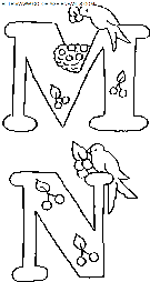 coloriage alphabet oiseaux