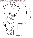 coloriage alphabet personnages lettre p