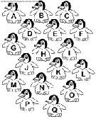 coloriage alphabet pingouins de a à q