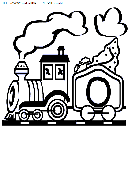 coloriage alphabet train lettre o