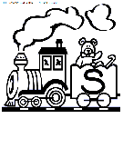 coloriage alphabet train lettre s