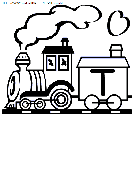 coloriage alphabet train lettre t