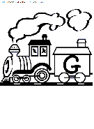 coloriage alphabet train lettre g