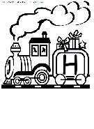 coloriage alphabet train lettre h