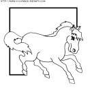 coloriage animaux chevaux