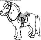 coloriage animaux chevaux