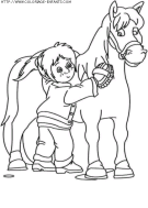 coloriage animaux chevaux