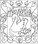 coloriage animaux cygnes