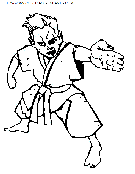 coloriage aventure judo