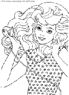 coloriage barbie au telephone