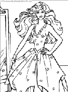 coloriage barbie habillee en casse noisette