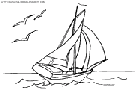 coloriage bateau a voile