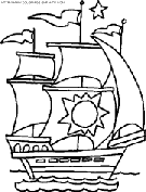 coloriage bateau caravelle espagnole