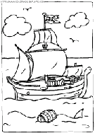 coloriage bateau corsaire