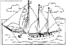 coloriage bateau marchand