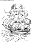 coloriage bateau voilier anglais