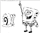 coloriage bob eponge un escargot et bob