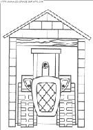 coloriage bob le bricoleur tristan le tracteur dans son garage
