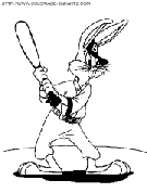 coloriage bugs bunny au base ball