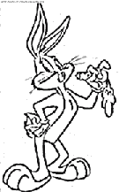 coloriage bugs bunny avec sa carotte