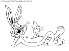 coloriage bugs bunny couche avec sa carotte