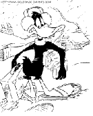 coloriage bugs bunny duffy duck dans la neige