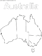 coloriage carte de australie