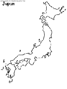 coloriage carte du japon
