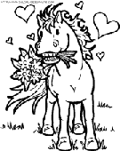 coloriage cheval amoureux