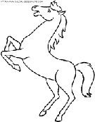 coloriage cheval fait le beau