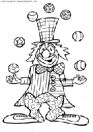 coloriage cirque jonglerie de clown