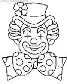 coloriage cirque visage de clown