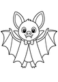 Coloriage Chauves souris : chauve-souris déguisée pour halloween à imprimer