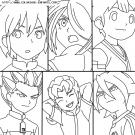 coloriage inazuma eleven eric nathan daren axel jordan david