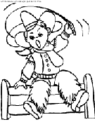 coloriage cowboy enfant