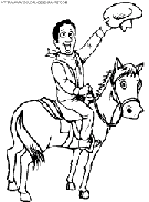 coloriage cowboy vainqueur