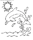 coloriage dauphins