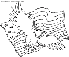 coloriage drapeau americain avec aigle