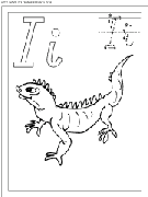 coloriage ecriture 1 lettre i comme iguane