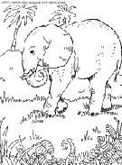 coloriage elephants