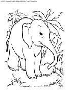 coloriage elephants