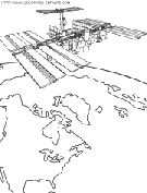 coloriage espace antenne satellite