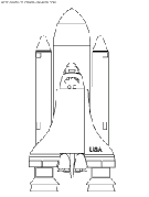 coloriage espace navette americaine
